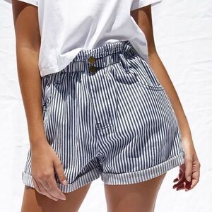 Princess Polly Striped Paperbag Shorts